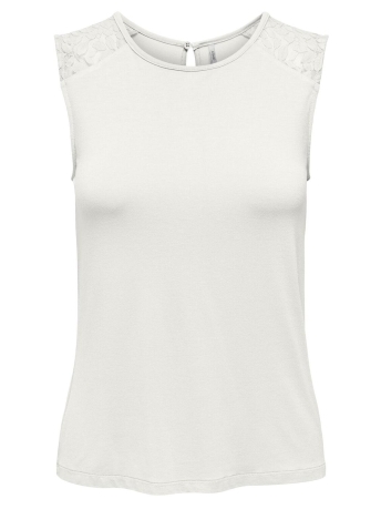 Only Top ONLKANYE S/L LACE MIX TOP JRS 15294985 CLOUD DANCER