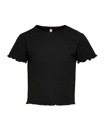 Kids Only T-shirt KOGNELLA S/S O-NECK TOP NOOS JRS 15225338 Black