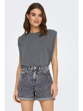 Only Top ONLFREE S/L MODAL SATIN MIX TOP JRS 15290313 IRON GATE