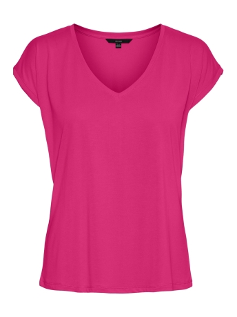 Vero Moda T-shirt VMFILLI SS V-NECK TEE GA NOOS 10247666 Pink Yarrow