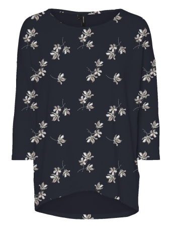 Vero Moda T-shirt VMMALENA 3/4 BLOUSE RPT 10281926 Navy Blazer/RINA