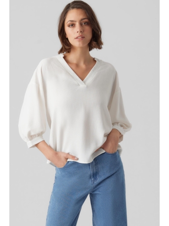 Vero Moda Blouse VMPYE 3/4 TOP WVN BTQ GA 10284137 Snow White