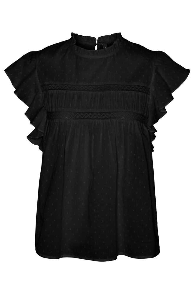 Vero Moda zwarte dames t-shirt | Vooraanzicht