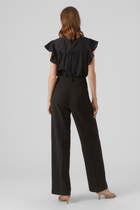 Vero Moda zwarte dames t-shirt | Model achteraanzicht