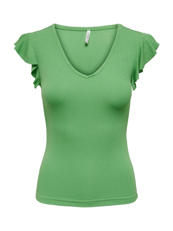Only T-shirt ONLBELIA S/L TOP JRS NOOS 15227187 Vibrant Green