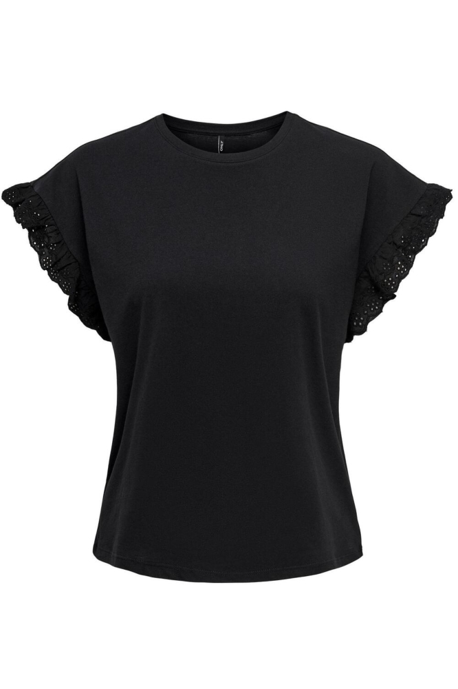 ONLIRIS S/S EMB TOP JRS 15255618 Black