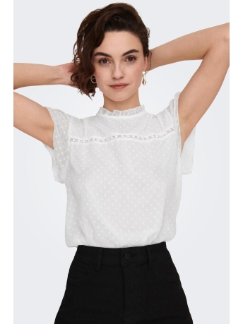Only T-shirt ONLFLORA CAPSLEEVE TOP WVN NOOS 15276091 Cloud Dancer