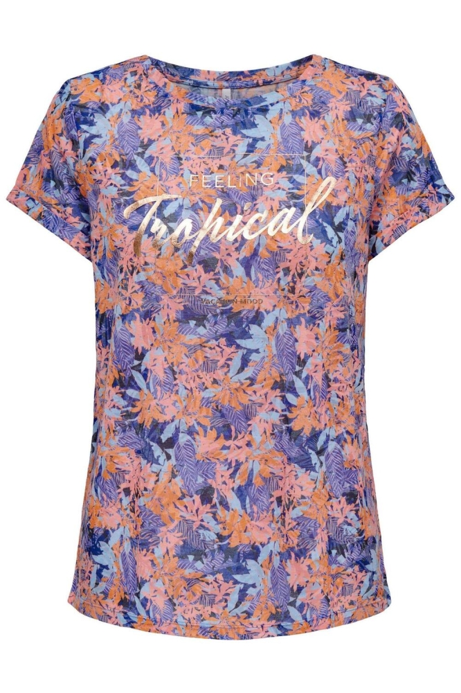 ONLRILLA S/S O-NECK TOP BOX JRS 15202694 Night Sky/Tropical