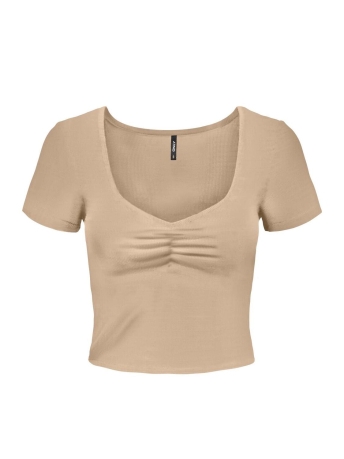 Only T-shirt ONLBELIA S/S TOP BOX JRS 15289869 IRISH CREAM