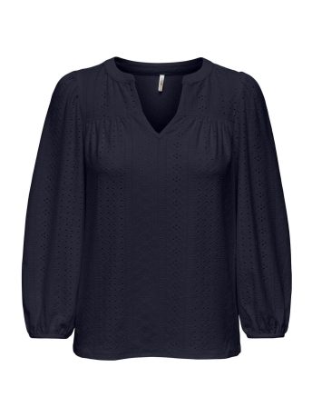 Only T-shirt ONLSANDRA 3/4 SPLIT TOP JRS 15293379 Night Sky