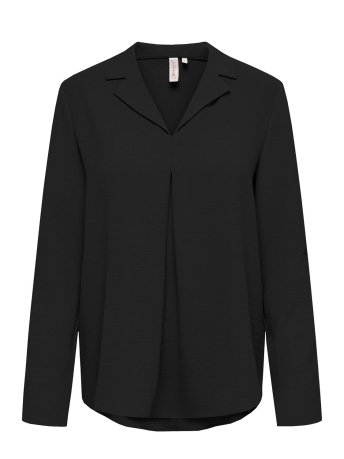 Only Blouse ONLMETTE LS RESORT COLLAR TOP WVN 15303727 BLACK