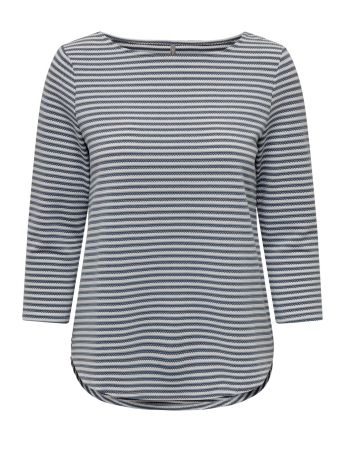 Only T-shirt ONLIBEN 3/4 HIGH LOW TOP JRS 15303791 WINDWARD BLUE