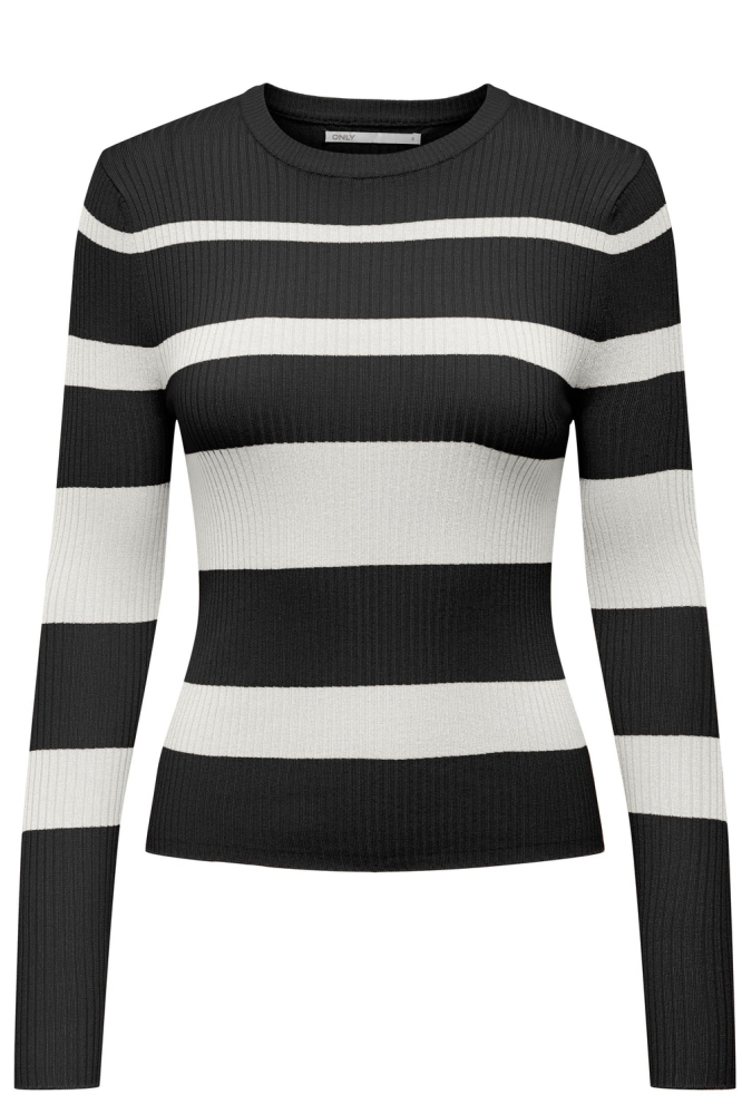 ONLMAUVE LS ONECK KNT 15302921 BLACK/CLOUD