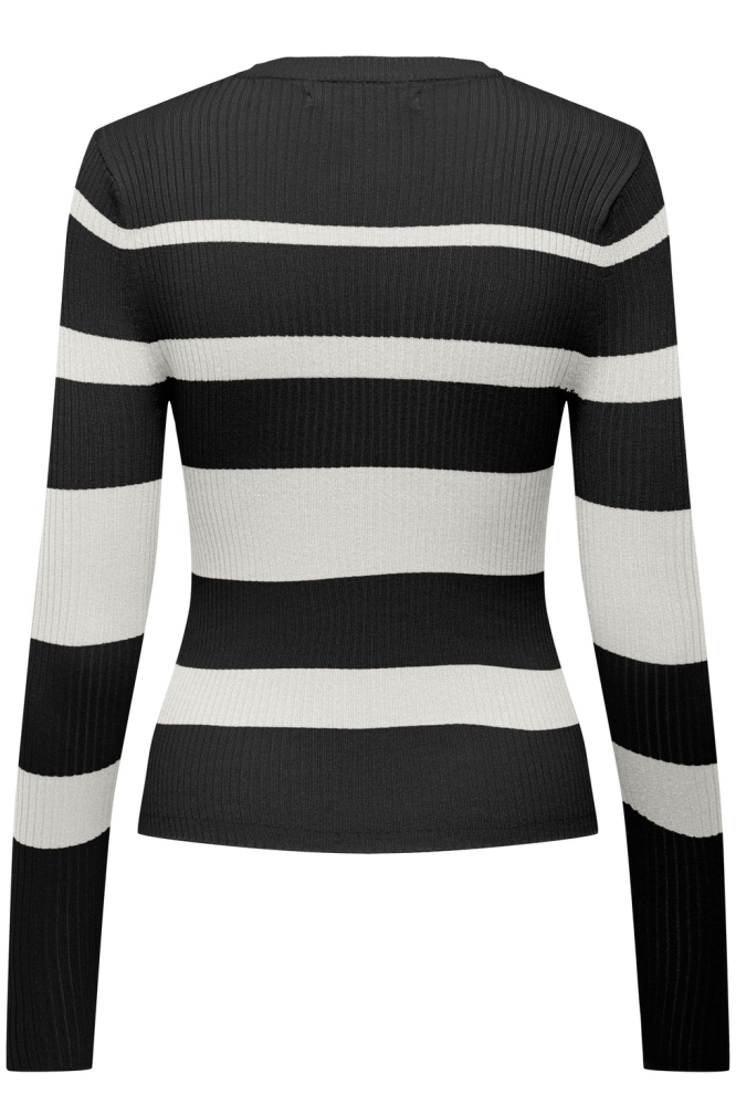 ONLMAUVE LS ONECK KNT 15302921 BLACK/CLOUD