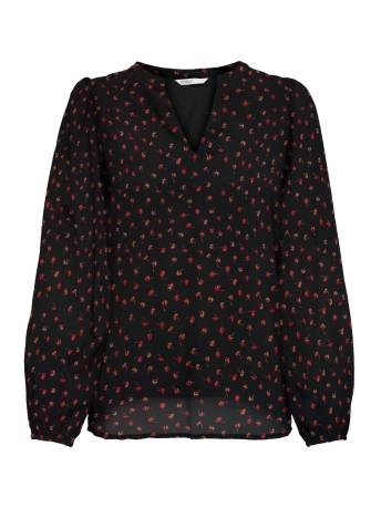 Only Blouse ONLSTAR LIFE L/S V-NECK TOP PTM 15240487 TRUE RED