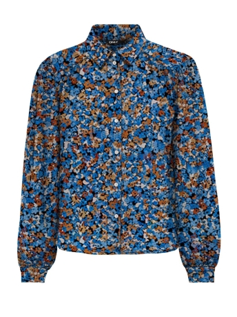 Only Blouse ONLNOVA LUX L/S EMMA SHIRT AOP PTM 15273054 SKYDIVER/452 ROYAL