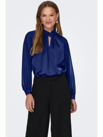 Jacqueline de Yong Blouse JDYURBA L/S KNOT DETAIL TOP WVN 15308467 Bellwether Blue