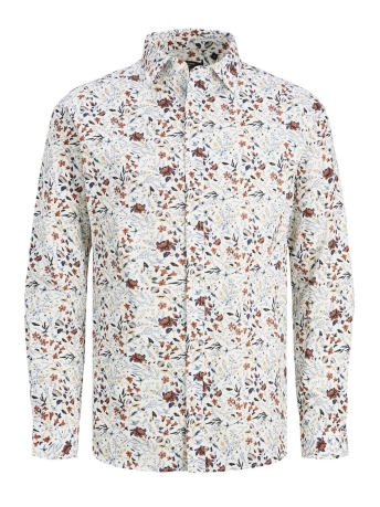 Jack & Jones Overhemd JPRBLAMONACO PRINT SHIRT L/S 12233039 WHITE