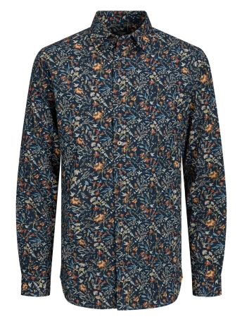 Jack & Jones Overhemd JPRBLAMONACO PRINT SHIRT L/S 12233039 Navy Blazer/ Slim Fit