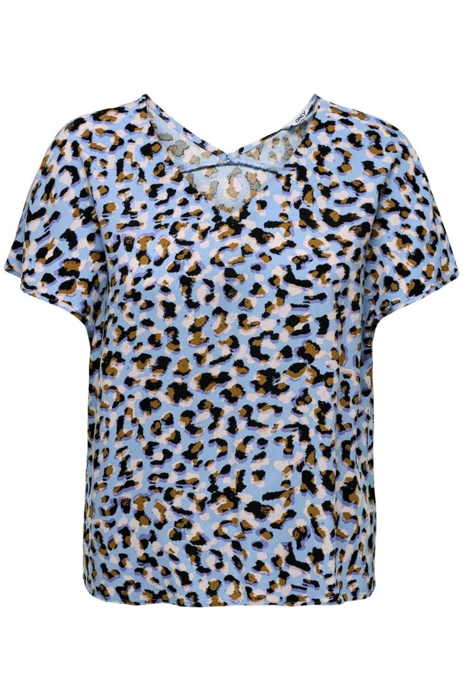 ONLNOVA LIFE S/S EMMY TOP AOP PTM 15291289 Powder Blue/411 Summerr