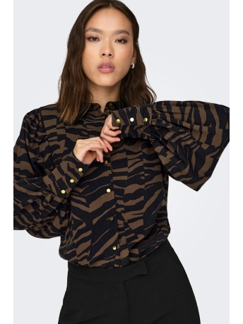Only Blouse ONLBREE L/S SHIRT PTM 15304885 Chestnut/Graphic an