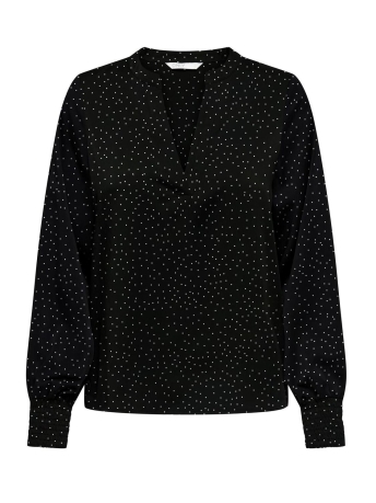 Only Blouse ONLTHALIA L/S V-NECK TOP BF PTM 15305756 Black/Bf small dot