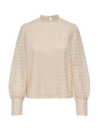 Only Blouse ONLNICE L/S HIGHNECK TOP JRS 15307045 Pumice Stone