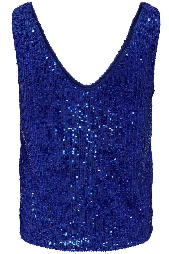 ONLANA S/L V-NECK SEQUINS TOP JRS 15307926 Bluing/Bluing seq