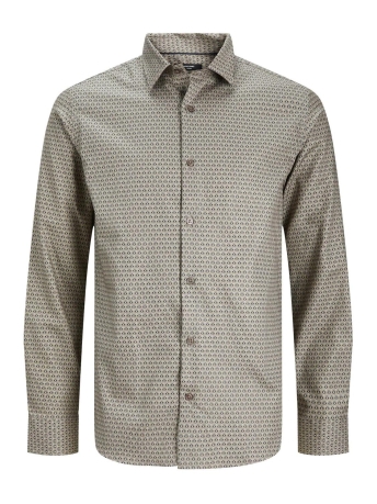 Jack & Jones Overhemd JPRBLAARTHUR CHRISTMAS SHIRT L/S CH 12245925 Petrified Oak/COMFORT FI