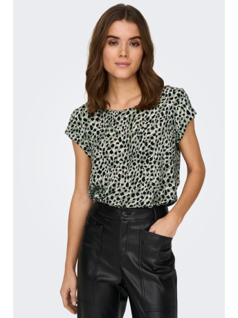 Only T-shirt ONLVIC S/S AOP TOP NOOS PTM 15161116 Seagrass Animal Clash