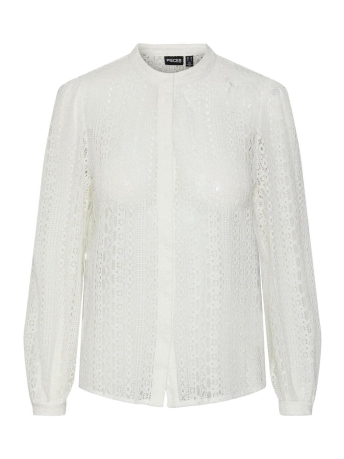 Pieces Blouse PCJIA LS LACE SHIRT 17141916 Cloud dancer