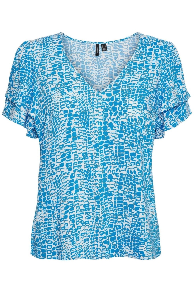 VMULIPPA S/S V-NECK TOP WVN BTQ 10290907 SKYDIVER