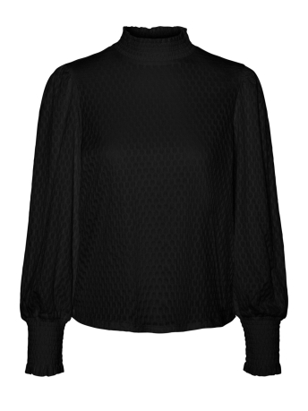 Vero Moda Blouse VMMALOU LS HIGH NECK TOP JRS POP6 10301213 Black