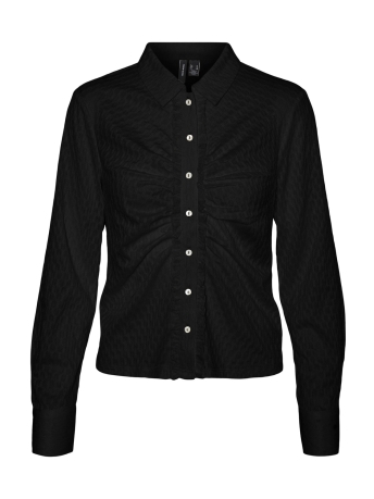 Vero Moda Blouse VMMALOU LS FRILL SHIRT JRS POP6 10301214 Black