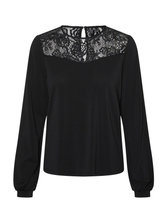 Vero Moda Blouse VMSARA LS LACE TOP JRS 10296126 BLACK