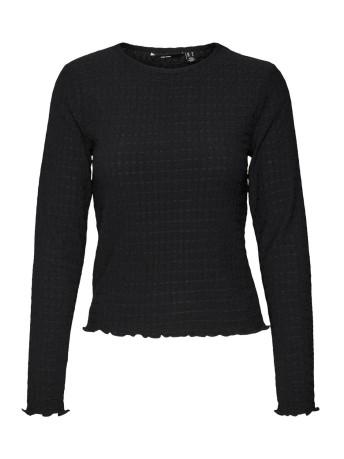 Vero Moda T-shirt VMELENE LS TOP JRS 10298846 Black