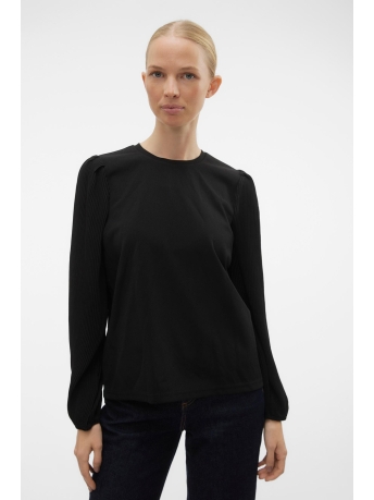 Vero Moda T-shirt VMRITH LS TOP JRS 10292706 BLACK