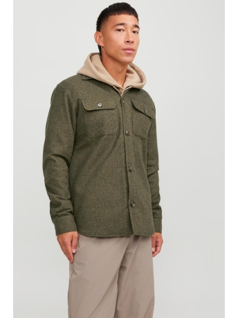 Jack & Jones Overhemd JCOBLACK MELANGE DARREN OVERSHIRT L 12244891 Olive Night