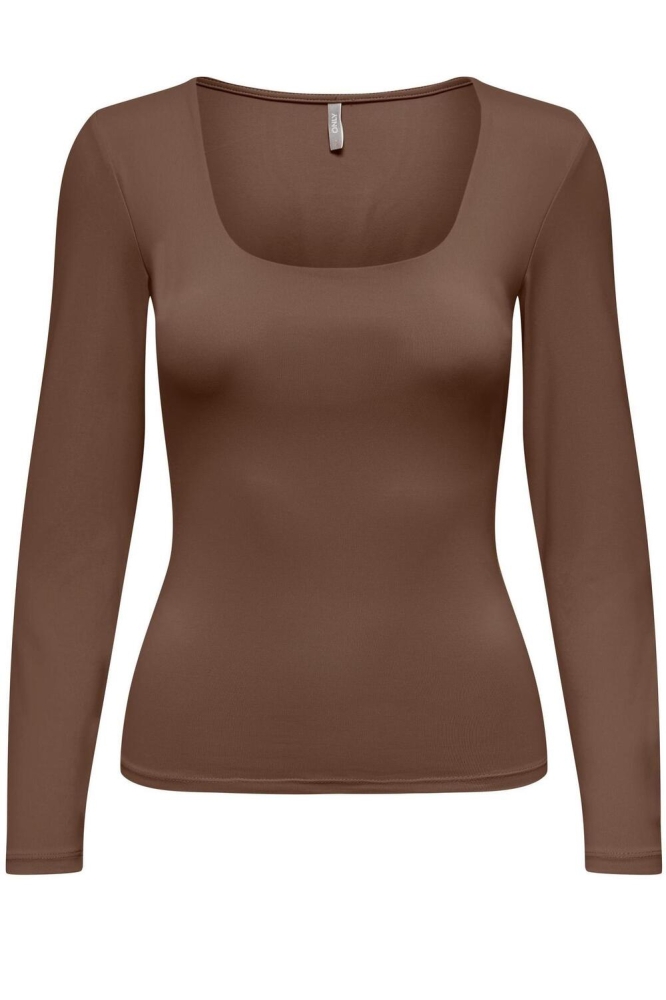 ONLEA L/S DEEP NECK TOP JRS NOOS 15302647 Carafe