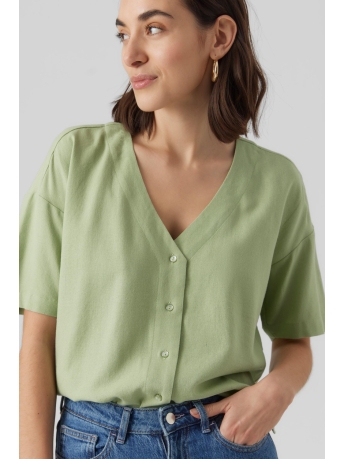 Vero Moda T-shirt VMJESMILO 2/4 SHIRT WVN GA NOOS 10279696 Reseda