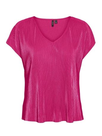 Vero Moda T-shirt VMUVI S/S TOP JRS BTQ 10289563 PINK YARROW/SILVER