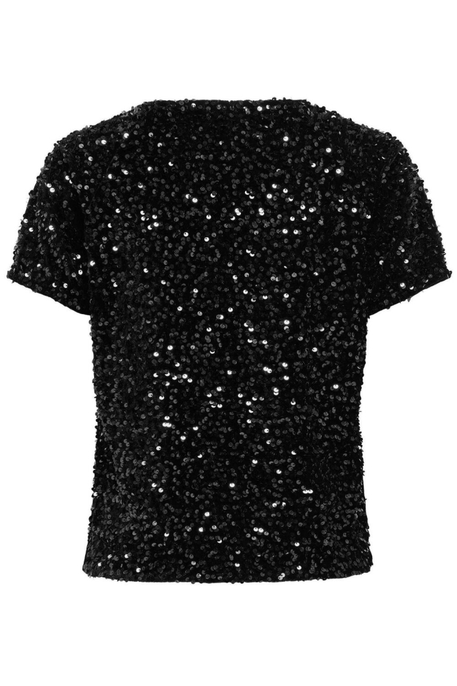 JDYSHIRLEY S/S GLITTER TOP JRS 15316712 Black/SEQUINS BL