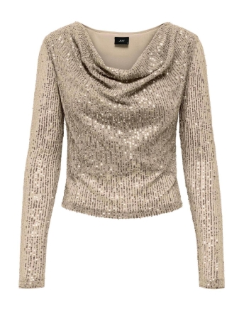 Jacqueline de Yong T-shirt JDYCARMEN GLITTER FALL BLOUSE JRS 15316730 Silver