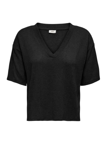 Jacqueline de Yong T-shirt JDYTONSY LINA 2/4 V-NECK TOP JRS 15294102 Black