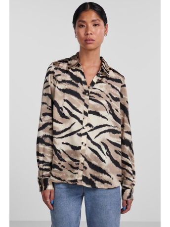 Pieces Blouse PCFEI LS SHIRT BC 17145470 Frosted Almond/Tiger