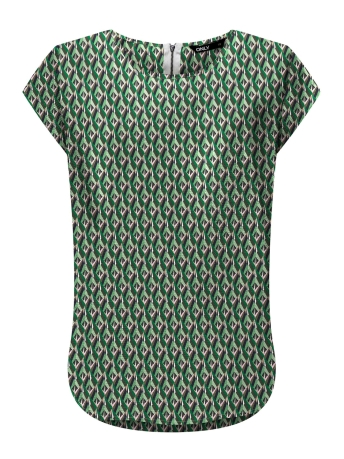 Only T-shirt ONLVIC S/S AOP TOP NOOS PTM 15161116 WINTER MOSS/COOL GRAPH