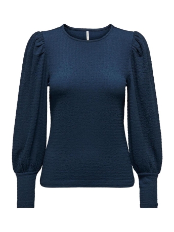 Only T-shirt ONLCARLA L/S PUFF SLEEVE TOP JRS 15310665 DRESS BLUES