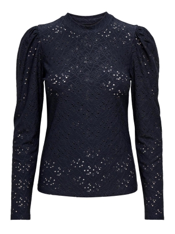 Only T-shirt ONLSMILLA L/S PUFF TOP JRS 15283461 NIGHT SKY