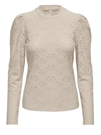 Only T-shirt ONLSMILLA L/S PUFF TOP JRS 15283461 SILVER LINING