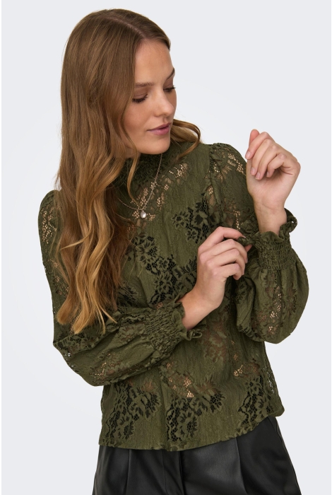 Only onlina zoey lace ls smock wvn